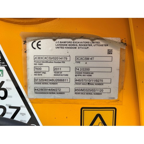 2011 JCB 3CX CONTRACTOR