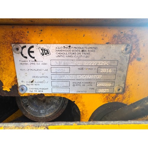 2016 JCB 8025