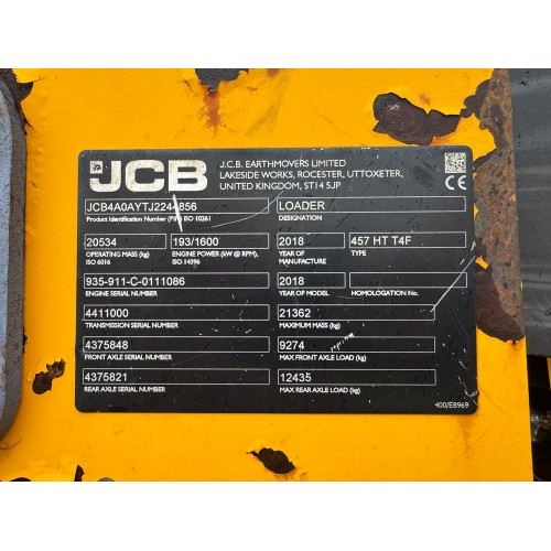 2018 JCB 457HT