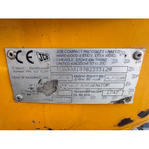 2014 JCB 8018 GRAVEMASTER