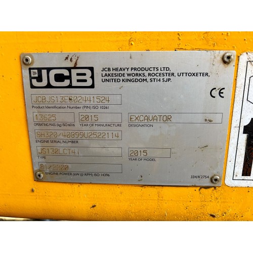 2015 JCB JS130LC