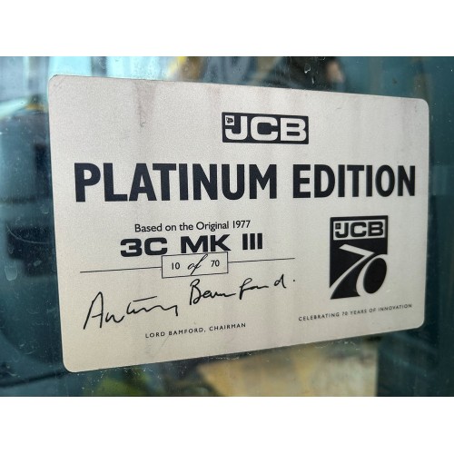 2016 JCB 3CX 70TH ANNIVERSARY LIMITED PLATINUM EDITION
