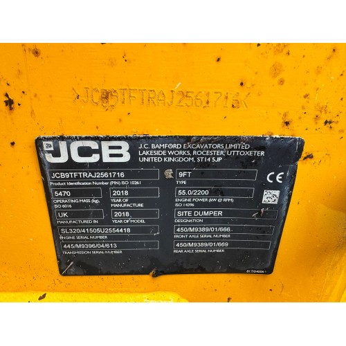 2018 JCB 9T-1 FT