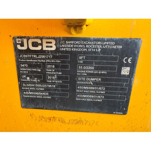 2018 JCB 9T-1 FT