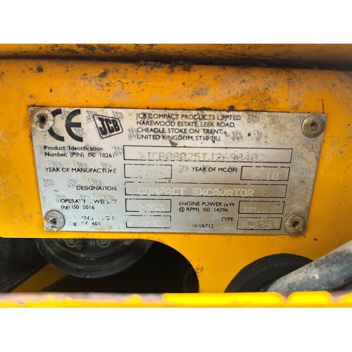 2018 JCB 8025