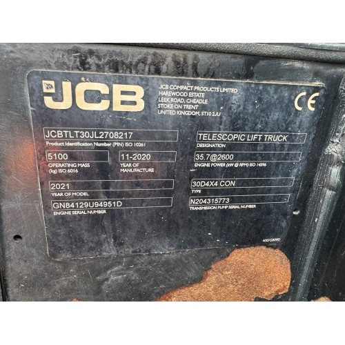2018 JCB TLT30D-4WD TELETRUK