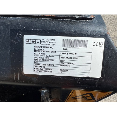 2022 JCB HTD5 DUMPSTER