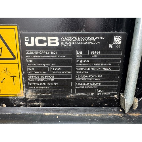 2023 JCB 535-95 LOADALL